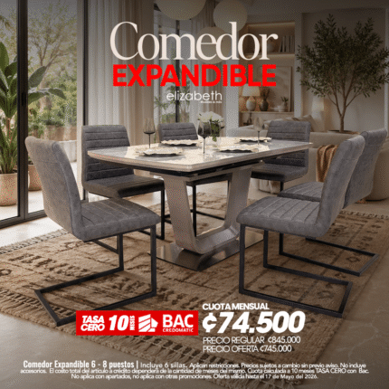 Comedor Expandible 6 puestos